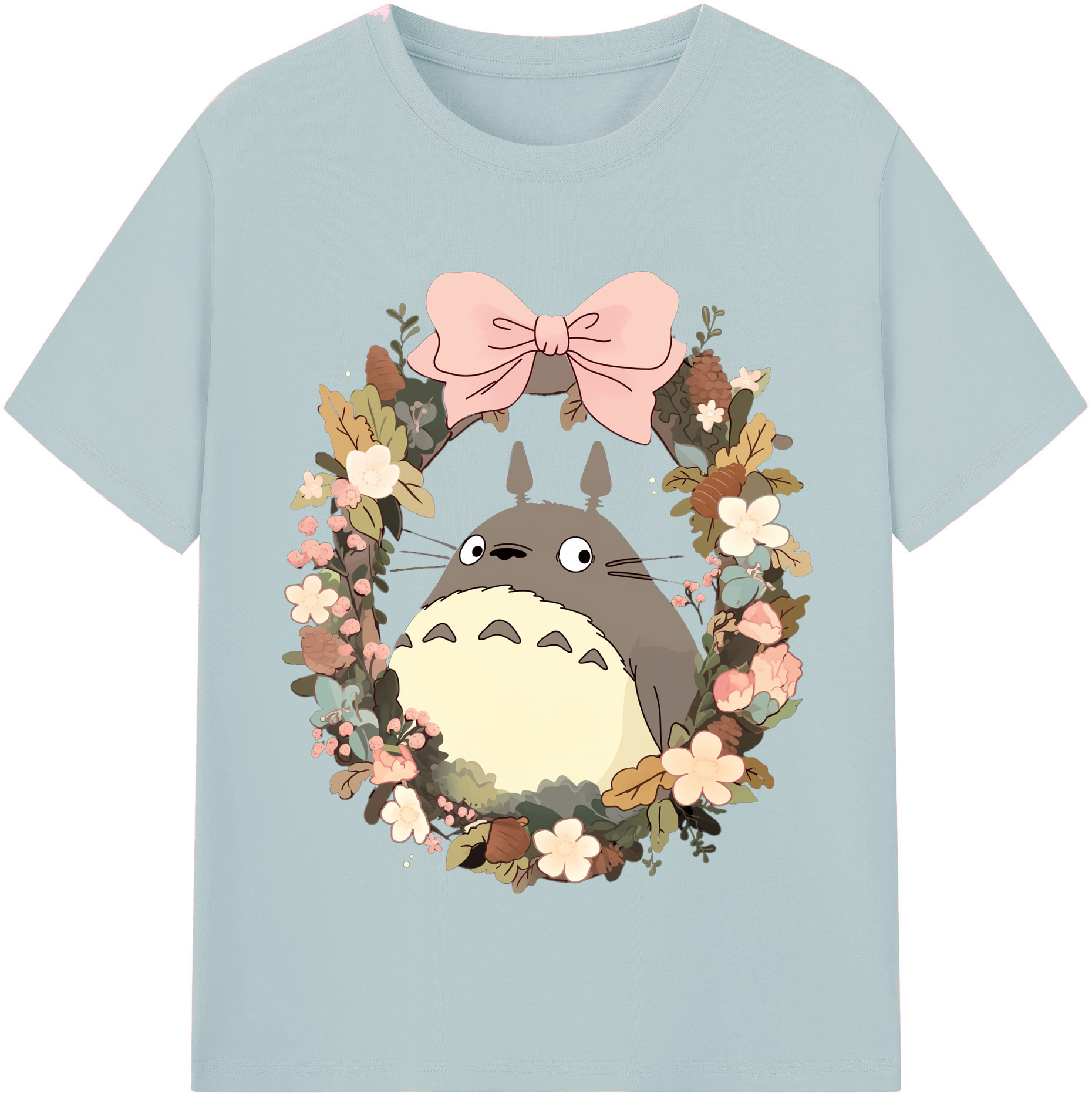 （画像用） となりのトトロ 草壁メイ 草壁サツキ My Neighbor Totoro Satsuki Kusakabe Mei Kusakabe 綿100％半袖Tシャツ（フロントプリント）